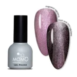 Momo Kristal Kedi Gözü Kalıcı Oje CE07, Yarı Şeffaf, Mor, 10 ml