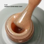 Momo French Cover Rubber Base Coat FC08, Altın Simli Açık Bronz, 10 ml - Görsel 2