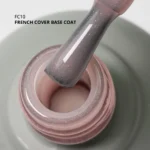 Momo French Cover Rubber Base Coat FC10, Gümüş Simli Soft Pembe, 10 ml - Görsel 2