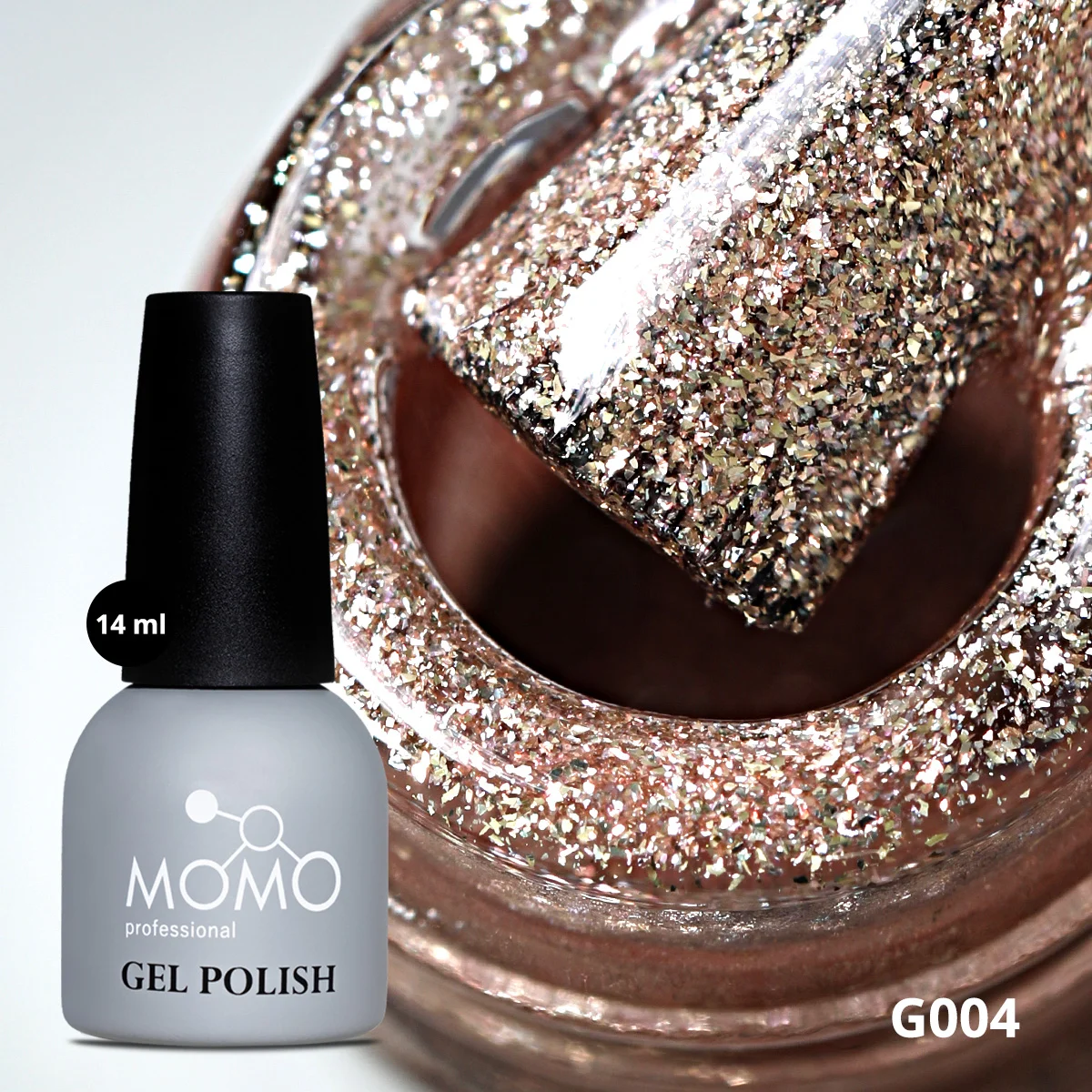 g004-5 Momo Kalıcı Oje G004, Rose Gold, 14 ml - Görsel 1