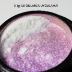 Momo Holografik Efektli Gökkuşağı Şeffaf Mor İnci Tozu No.03 - Görsel 5