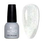 Momo Kalıcı Oje S006, Renkli Simli Şeffaf, 14 ml