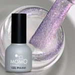 Momo Holografik Kalıcı Oje SL03, Rakı Beyazı Pembe Mor Simli, 10 ml