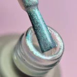 Momo Holografik Kalıcı Oje SL04, Rakı Beyazı Turkuaz Yeşil Simli, 10 ml - Görsel 5
