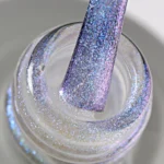 Momo Holografik Kalıcı Oje SL05, Rakı Beyazı Mavi Mor Simli, 10 ml - Görsel 3