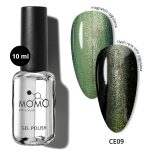 Momo Kristal Kedi Gözü Kalıcı Oje CE09, Yarı Şeffaf, Yeşil, 10 ml