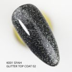 Momo Glittter Top Coat 02, Gümüş Sim, 9 ml - Görsel 4