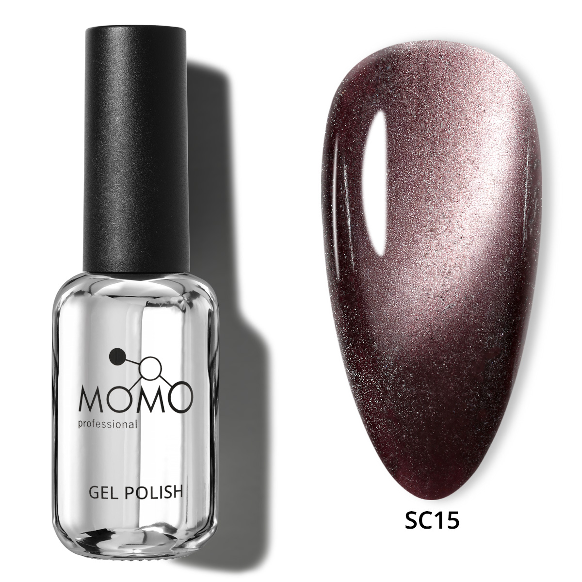 sc15 Momo Korean Cat Eye, Silky Cat Eye, Kedi Gözü Oje, SC15 Bordo Mürdüm, 10 ml - Görsel 1