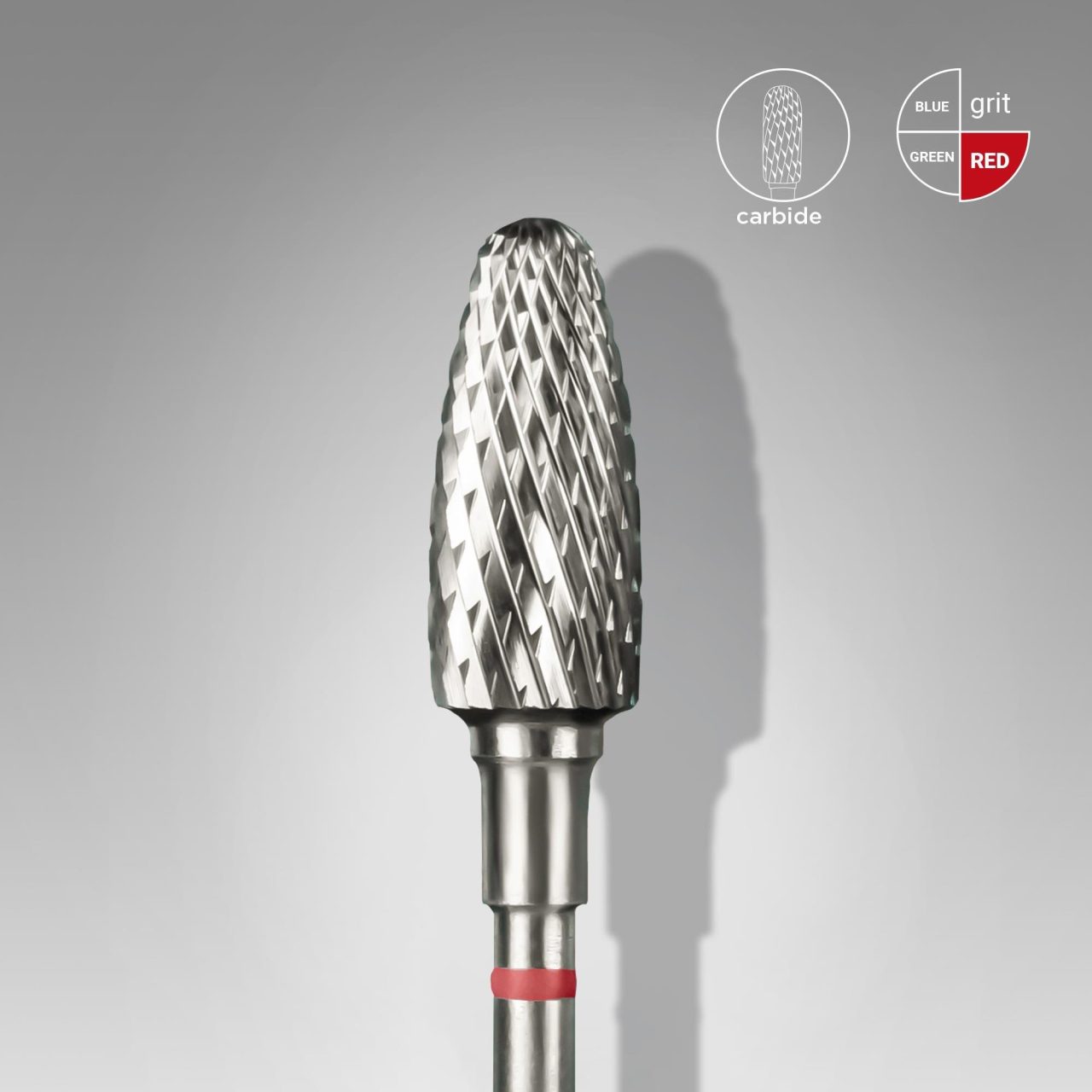 FT90R050-13 Sert Alaşım Mısır Freze, Kırmızı, Çap 5 mm / Çalışma Kısmı 13 mm - Görsel 1