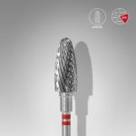 Solaklar İçin Sert Alaşım Mısır Freze, Kırmızı, Çap 6 mm / Çalışma Kısmı 14 mm