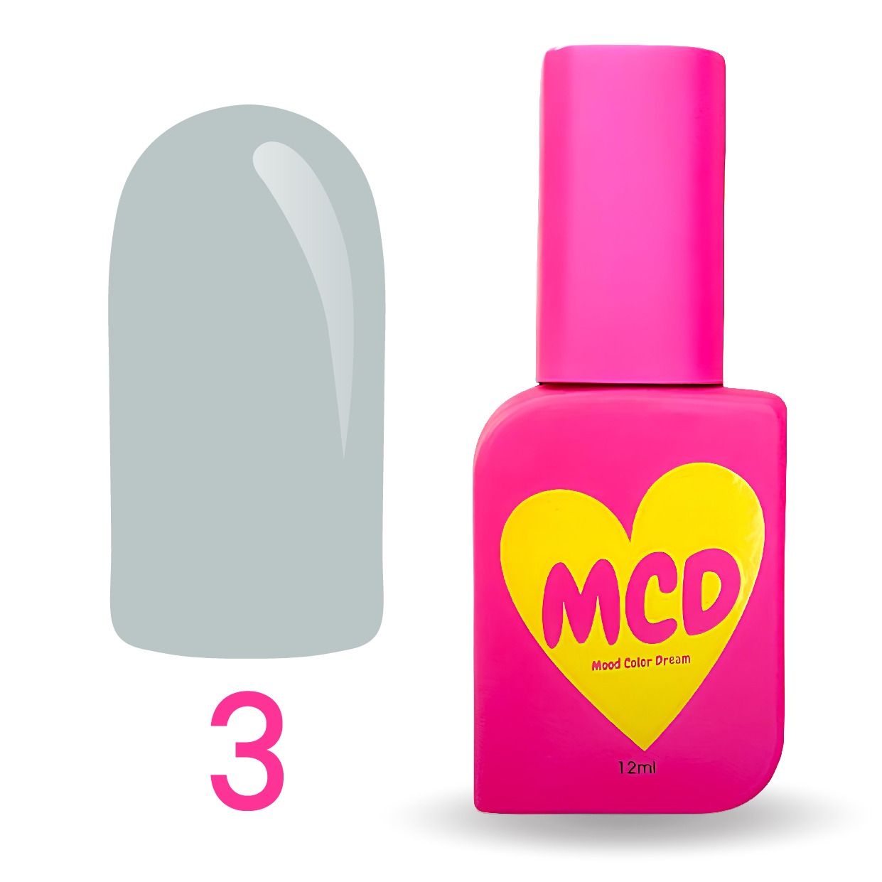 3 mcd MCD Kalıcı Oje 03 - Sis Grisi - Görsel 1