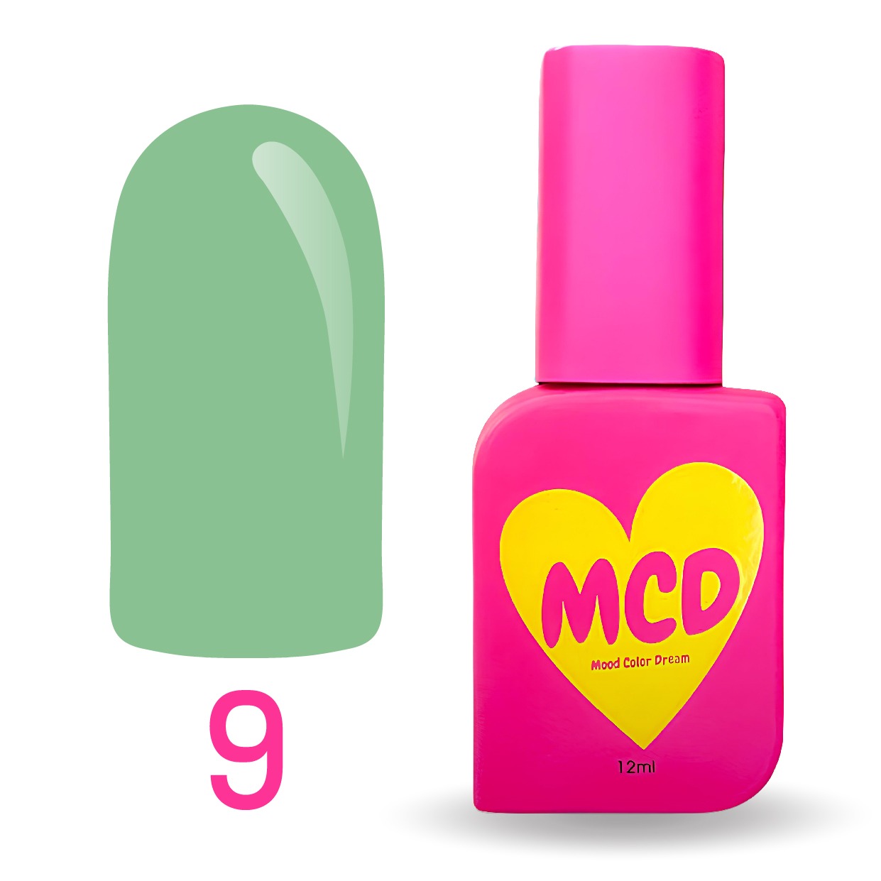 9 mcd MCD Kalıcı Oje 09 - Nane Yeşili - Görsel 1