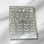 Beyaz Tırnak Sticker Nail Art Sticker Tırnak Süsü