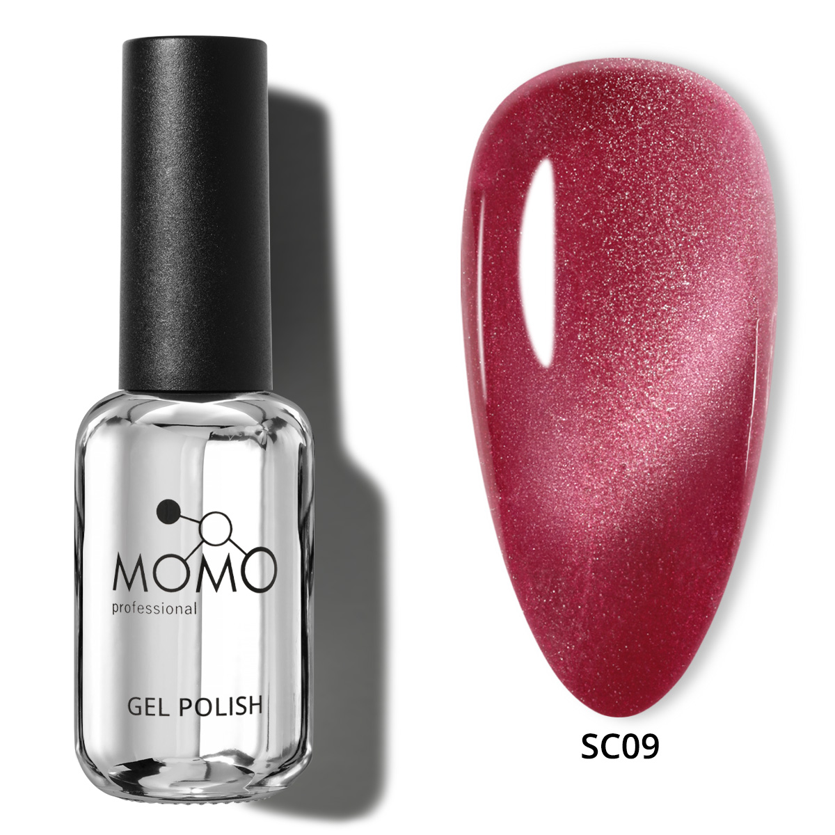 sc09 Momo Korean Cat Eye, Silky Cat Eye, Kedi Gözü Oje, SC09 Açık Burgundy, 10 ml - Görsel 1