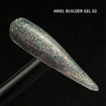 Ariel Builder Gel, No.02, Şeffaf Holografik Pembe Yeşil Simli, 10 gr - Görsel 6