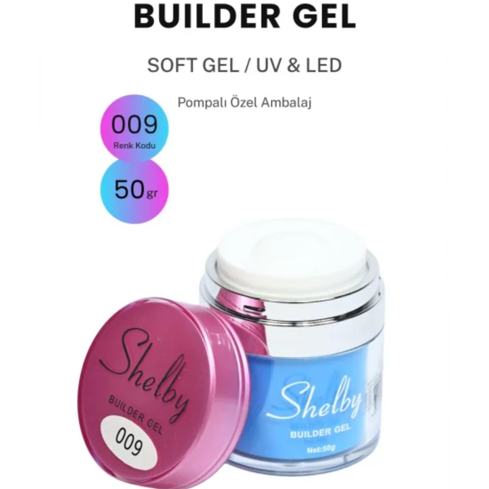 shelby builder gel 50gr-09 Shelby Builder Gel 09, 50 gr - Görsel 1